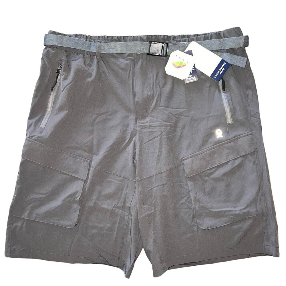 Little Donkey Andy Men's Stretch Quick Dry Cargo Shorts Gray Size XL New w/ Tags